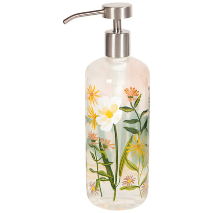 Glass Soap Pump Dispenser - Bees & Blossoms