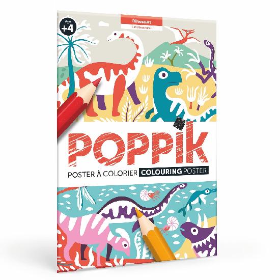 Colouring Poster by Poppik - Dinosaurs