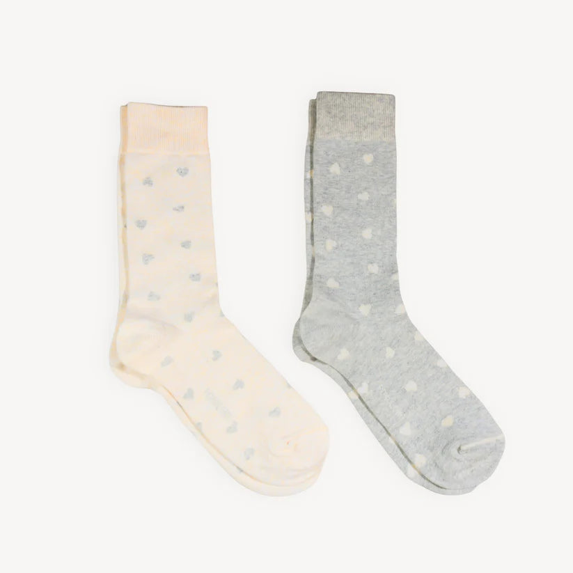 Pima Socks - Have a Heart - Pack of 2 Grey