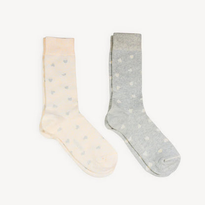 Pima Socks - Have a Heart - Pack of 2 Grey