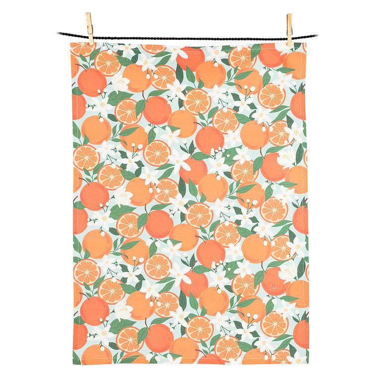 Oranges & Blossoms Kitchen Tea Towel