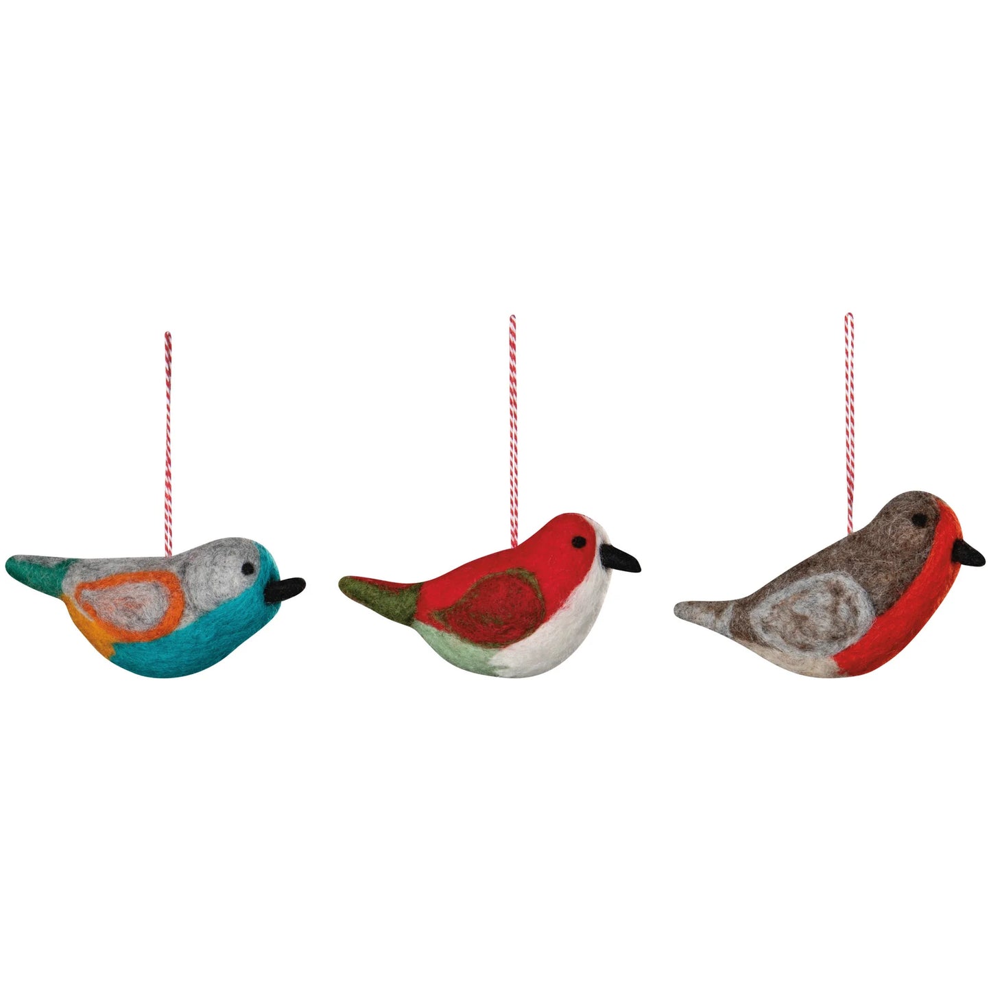 Bird Felt Christmas Tree Ornaments - Assorted Styles