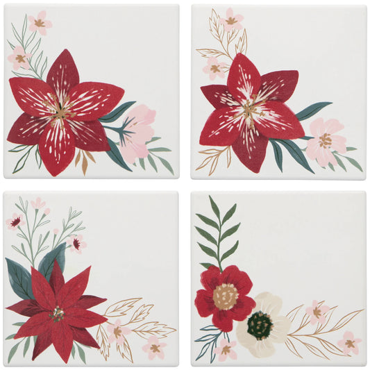 Ceramic Soak Up Coaster - Amaryllis