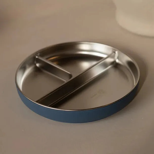 Stainless steel divided suction plate for babies