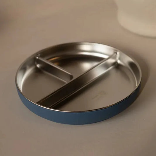 Stainless steel divided suction plate for babies