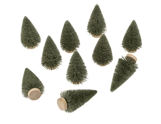 Sisal Bottle Brush Trees S/10