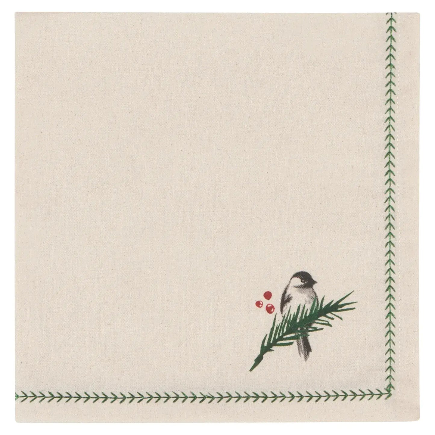 Forest Bird Printed Napkin - Set of 4-Home-Pretty Clean Shop