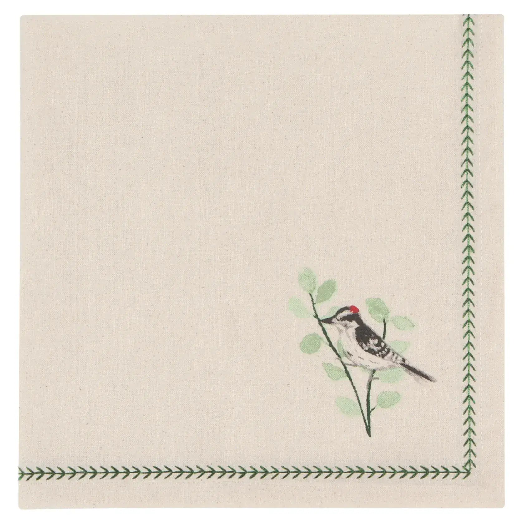 Forest Bird Printed Napkin - Set of 4-Home-Pretty Clean Shop