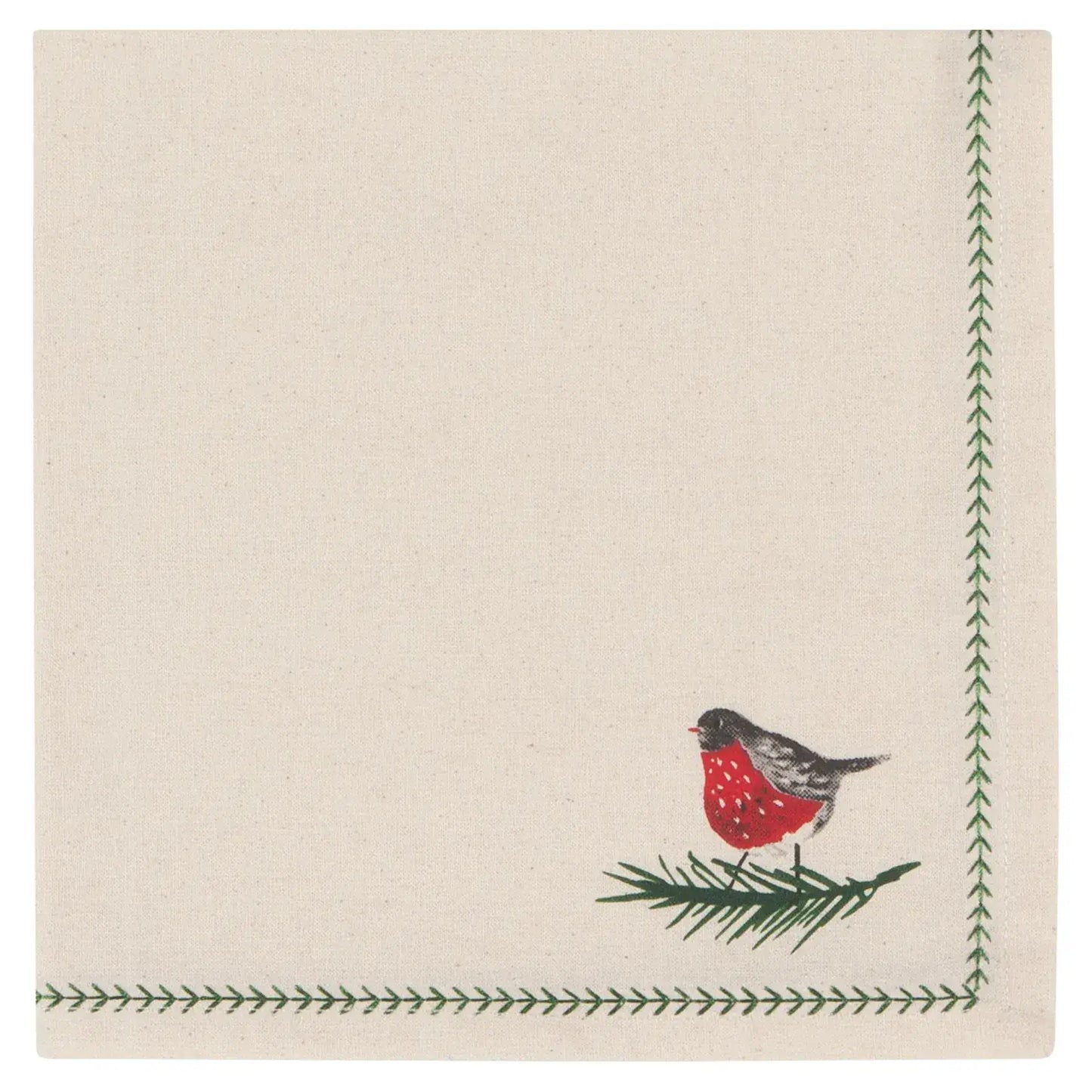Forest Bird Printed Napkin - Set of 4-Home-Pretty Clean Shop