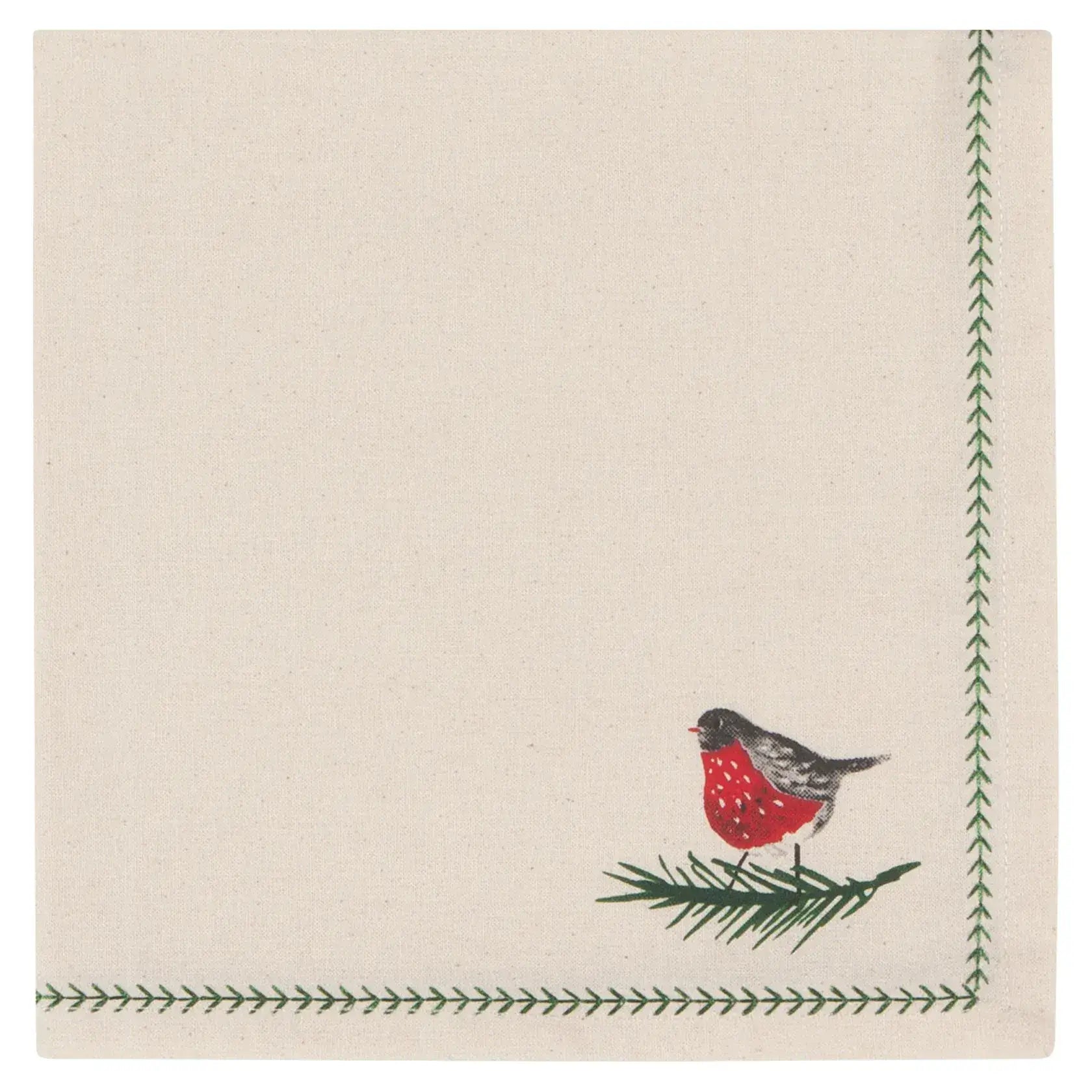 Forest Bird Printed Napkin - Set of 4-Home-Pretty Clean Shop