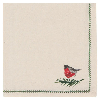 Forest Bird Printed Napkin - Set of 4-Home-Pretty Clean Shop