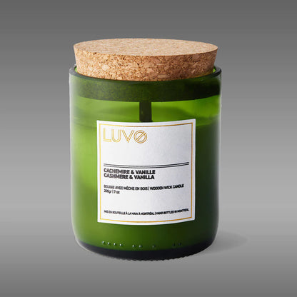 Luvo Wooden Wick & Coconut Wax Candle - Cashmere & Vanilla