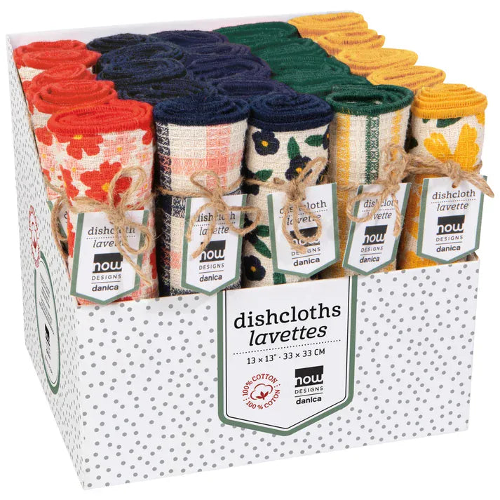 100% Cotton Dishcloths - Full Bloom