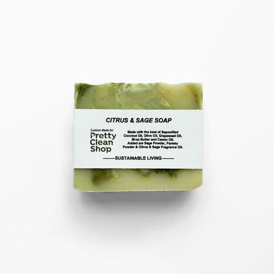 Artisanal Soap Bar Citrus Sage | prettycleanshop.myshopify.com