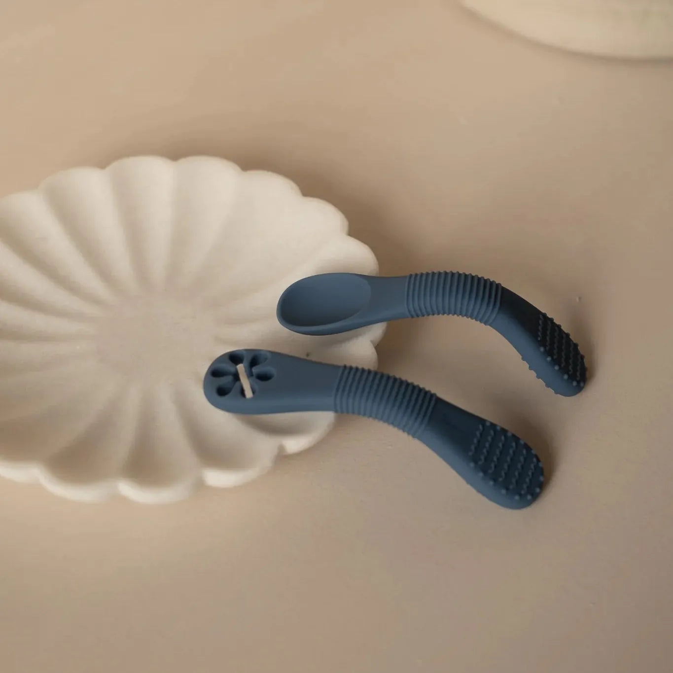 Silicone Baby Training Spoons + Case