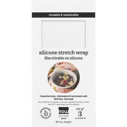 Clear Silicone Stretch Wrap - Set of 3