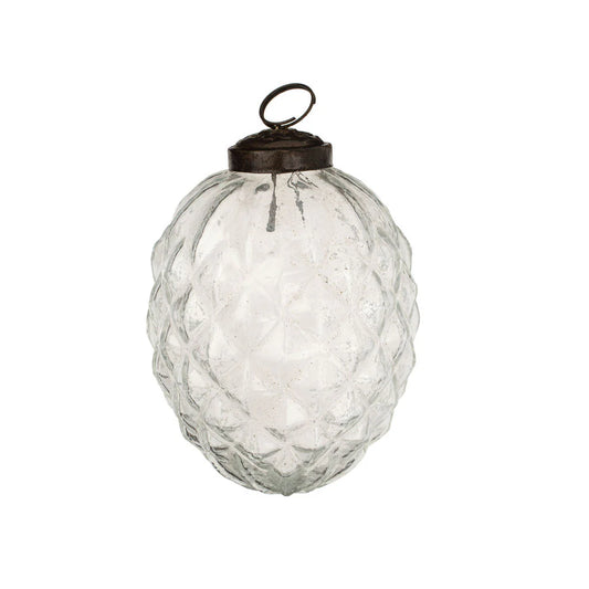Vintage Egg Holiday Ornament, Clear
