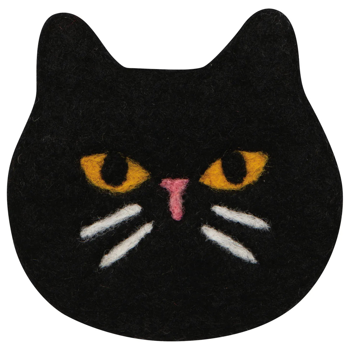 felt wool coasters_black_cat
