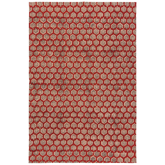 Hand Block-Printed Cotton Kitchen Tea Towels - Field Set of 2