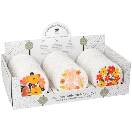Compostable Sponges Full Bloom - Various Designs | prettycleanshop.myshopify.com