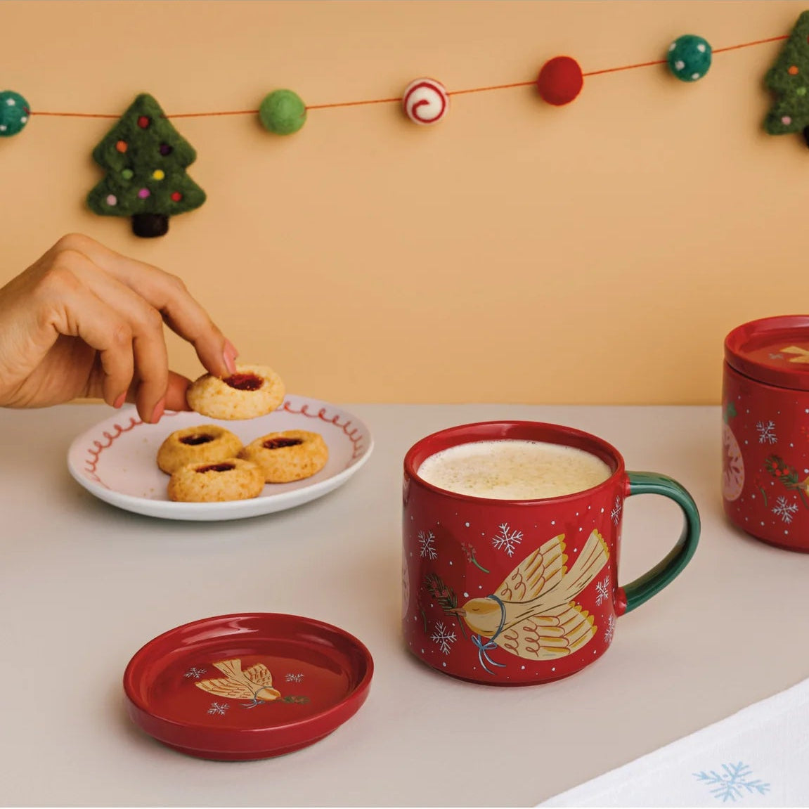 Felted Wool Garland Christmas Tree