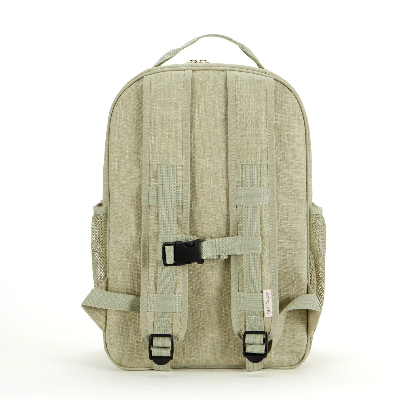 Kids Linen Backpack Little Hearts Sage by SoYoung