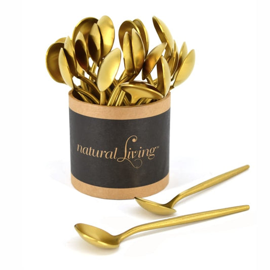 Small Metal Spoon - Gold Finish | prettycleanshop.myshopify.com