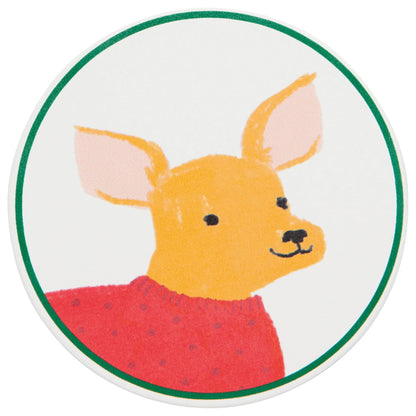 Ceramic Soak Up Coaster - Holiday Hounds