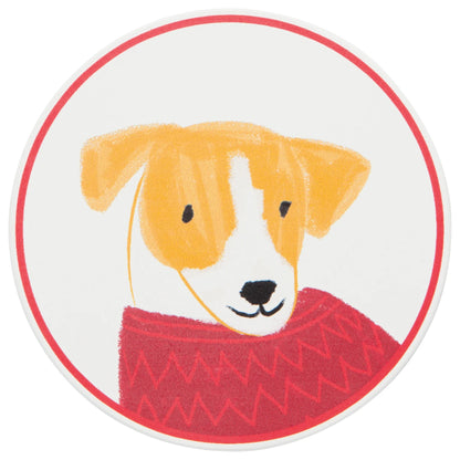 Ceramic Soak Up Coaster - Holiday Hounds