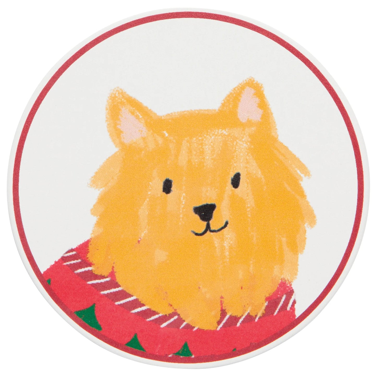 Ceramic Soak Up Coaster - Holiday Hounds