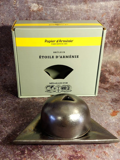 Armenian Paper Burner with Dome - Metal Gray