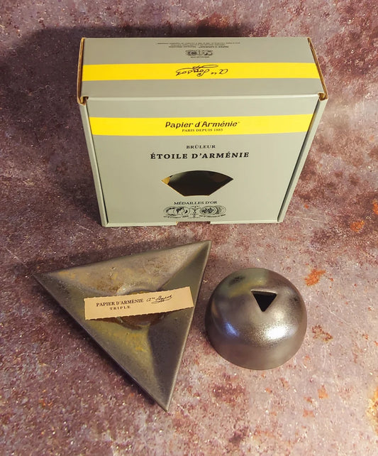 Armenian Paper Burner with Dome - Metal Gray