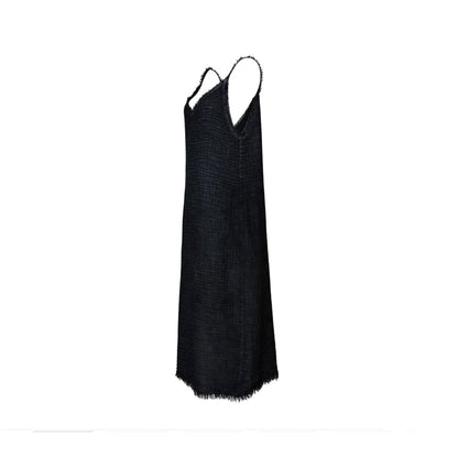 Crinkle Strappy Dress - One Size in Black - by Pokoloko