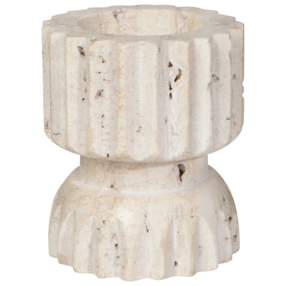 Iona Travertine Candle Holders