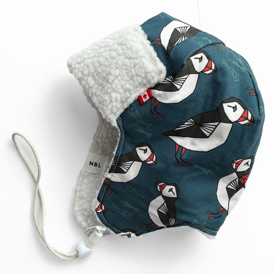 Kids Pilot Hat - Blue Puffin