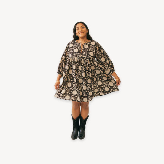 Mira Mini Dress - Night Flower