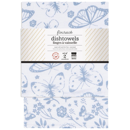 Tea Towels Floursack 100% Cotton - Set of 2 Morning Meadow