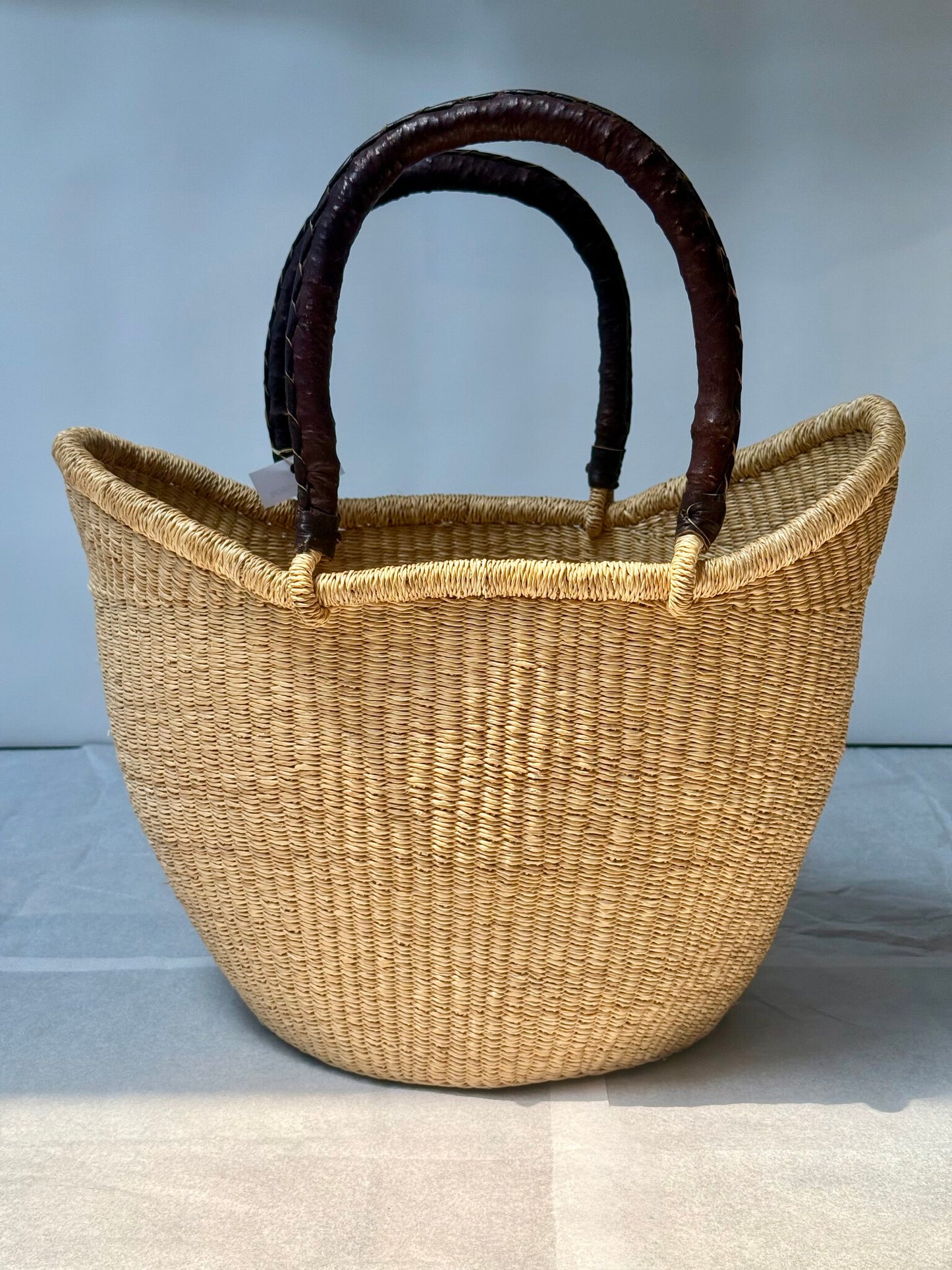 African Market Shopping Basket - Bolga Neutrals