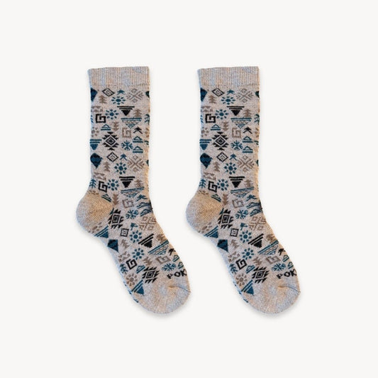 Alpaca Socks - Thick Print - Tortilla