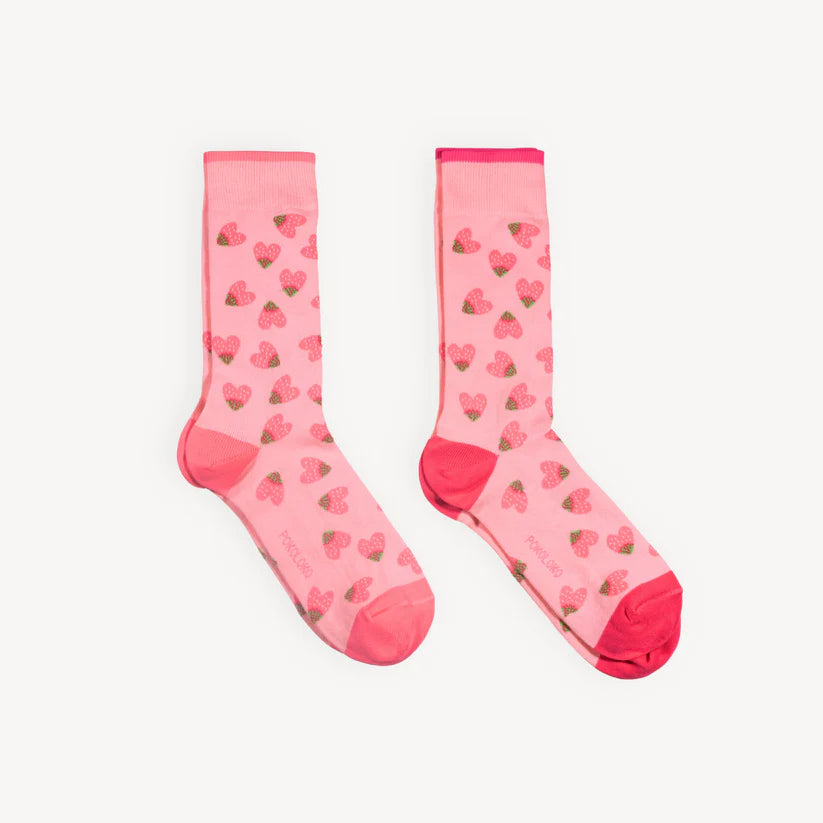 Pima Socks - Strawberry Heart - Pack of 2
