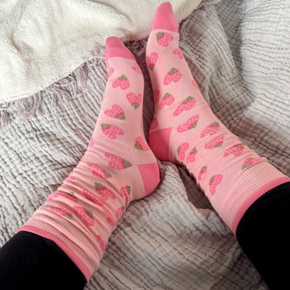 Pima Socks - Strawberry Heart - Pack of 2