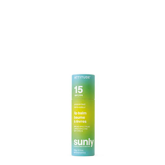 Plastic Free Lip Balm with SPF 15 - UNSCENTED - by Attitude
