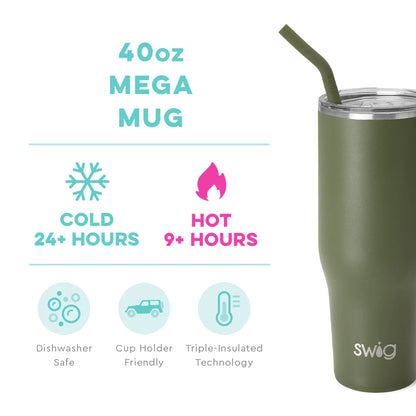 Mega Mug (40oz) - Olive - Swig Life