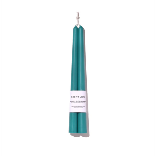Beeswax/Soy Taper Candles - Jade Green