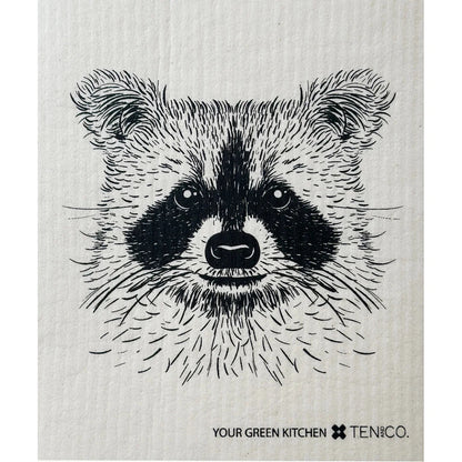 Raccoon Sponge Cloth - Ten & Co