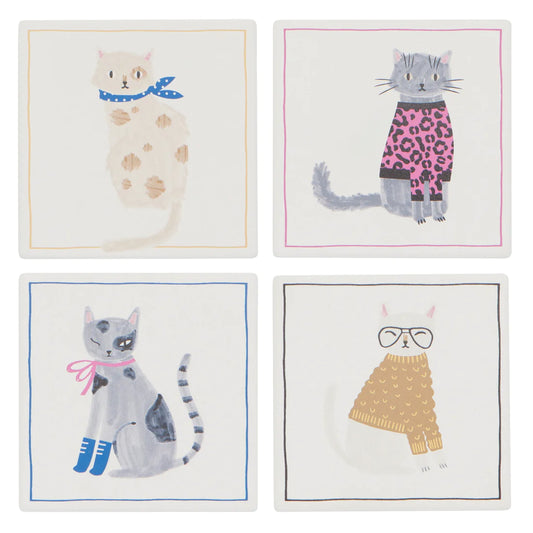 Ceramic Soak Up Coaster - Feline Fine