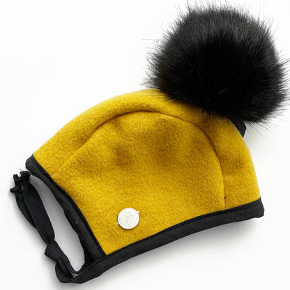 Kids Winter Bonnet - Mustard
