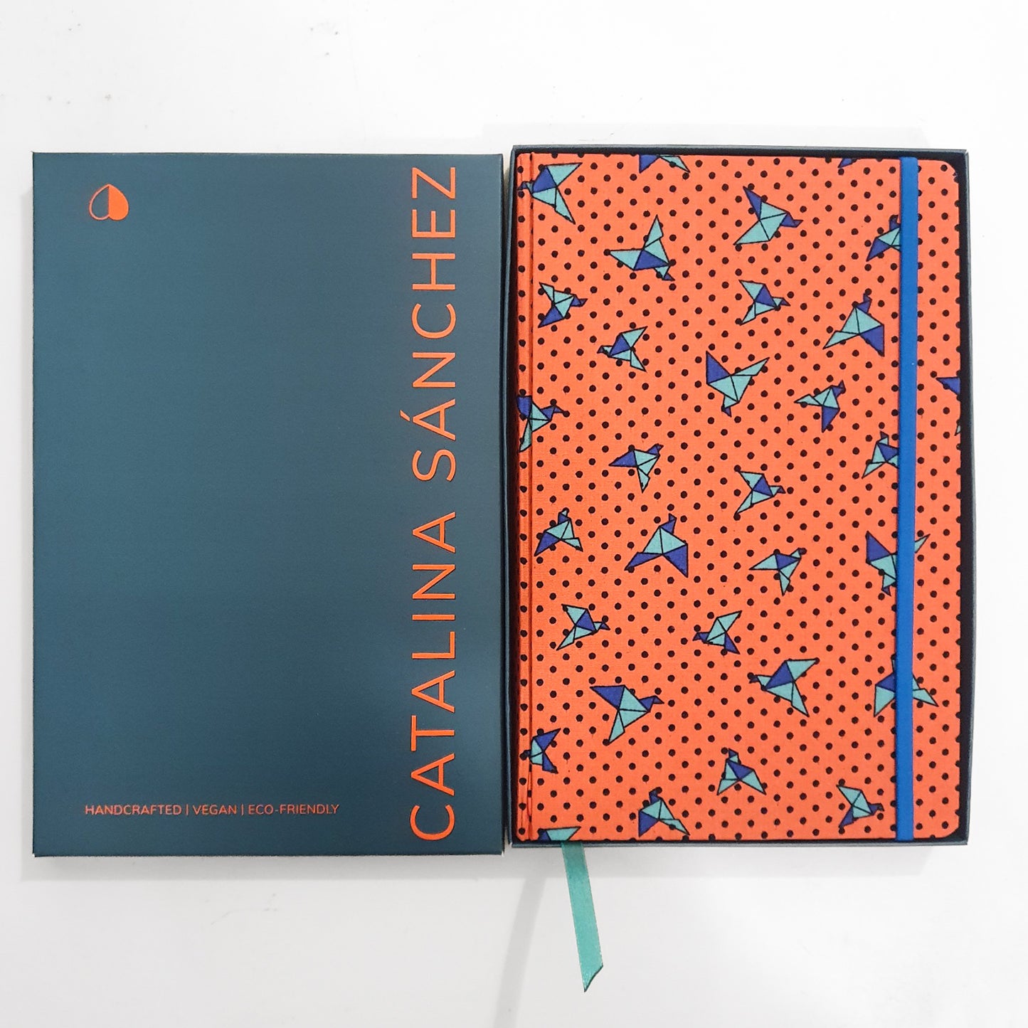 Handmade Hardcover Fabric Notebook Living Catalina Sanchez Origami - Journal Prettycleanshop