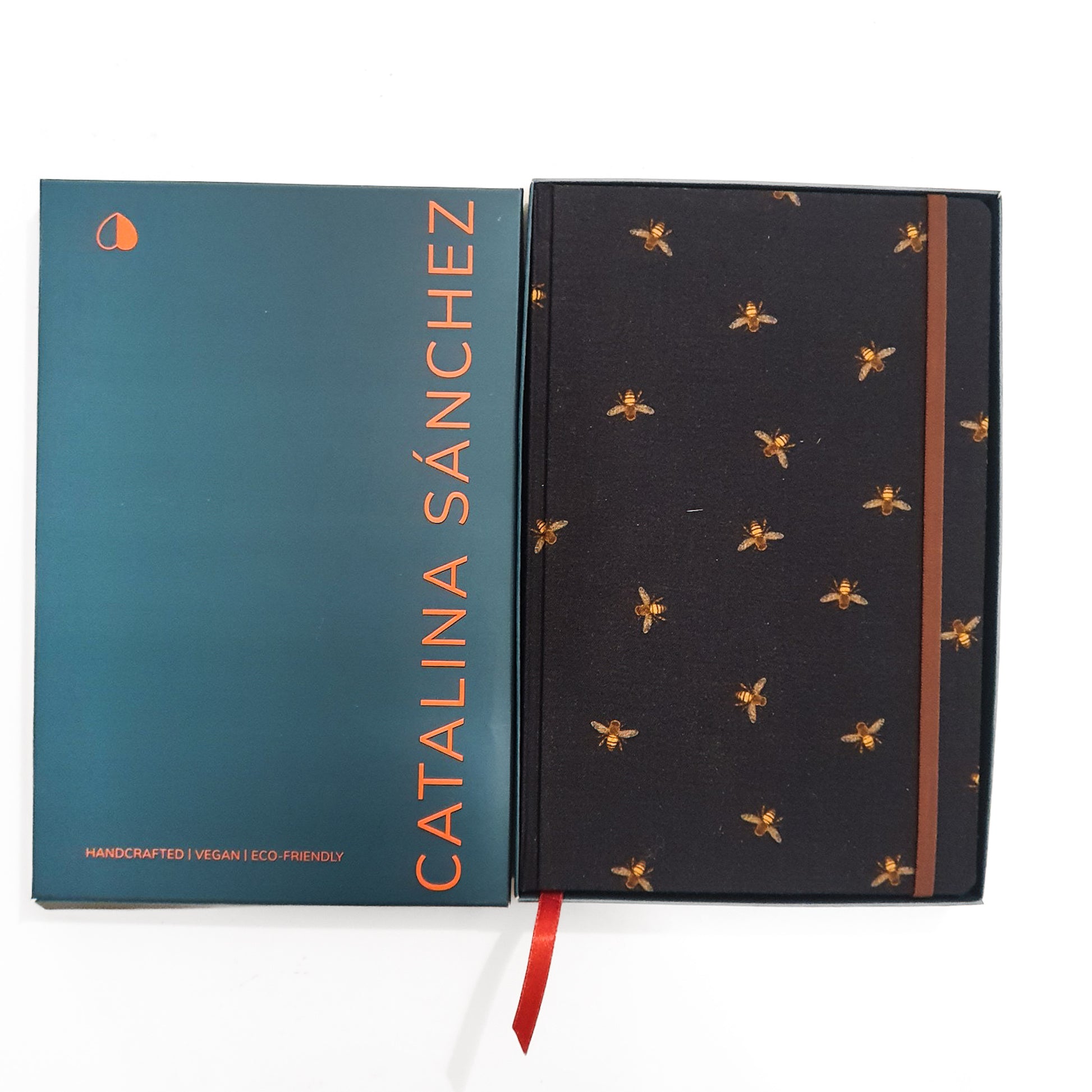 Handmade Hardcover Fabric Notebook Living Catalina Sanchez Bees - Journal Prettycleanshop