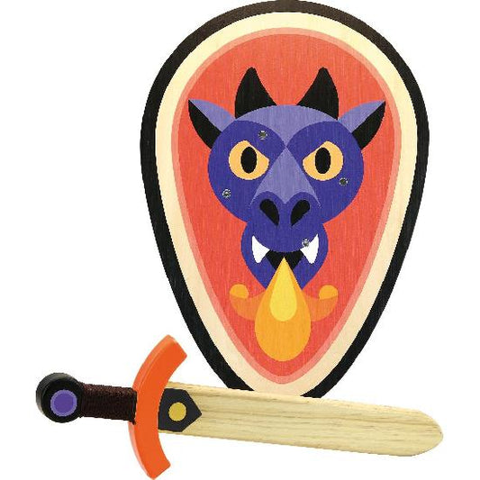Wooden Shield and Sword DRAGON by VILAC Kids Vilac Prettycleanshop